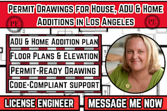 create permit drawings for house, adu and home additions in los angeles