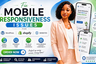 fix wordpress shopify and website mobile responsiveness issues