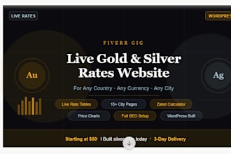 build a live precious metals rates website updated automatically