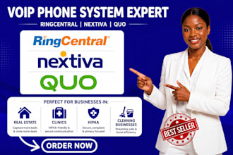 ringcentral quo nextiva voip for realestate clinic hippa and cleaning business