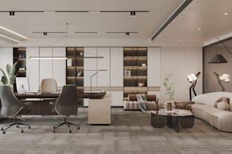 do workspace design, home office, loft office, commercial space and meeting room