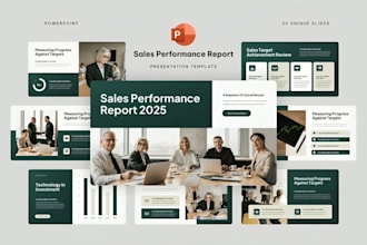 create corporate research report presentation,business performance report design
