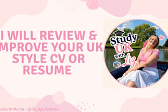review and improve your UK style CV or resume