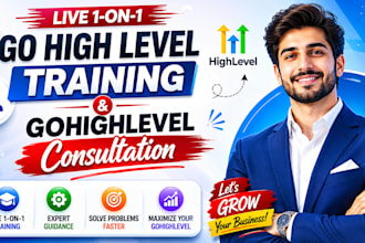 provide you go high level training and gohighlevel consultation, ghl training