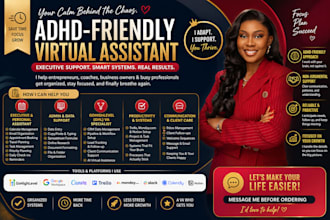adhd personal assistant executive virtual assistant admin support data entry ghl