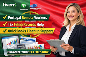 portugal remote workers organize tax filing records quickbooks cleanup support