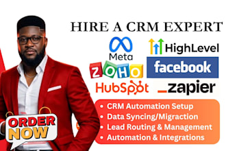 setup zoho CRM one hubspot CRM zapier integration facebook meta ads gohighlevel
