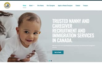 design modern nanny agency website babysitting preschool daycare website design