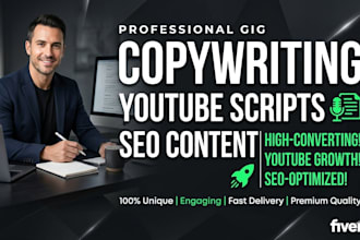 proffesionaly write copywriting content and youtube scripts