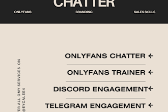 be your chatter assistant in onlyfans
