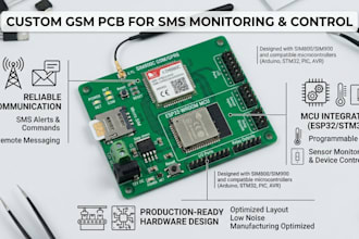 design custom GSM pcb for SMS monitoring and control