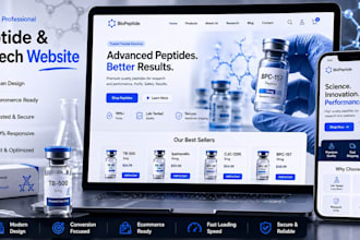 design a modern peptide and biotech website