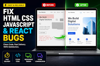 fix HTML CSS javascript and react bugs
