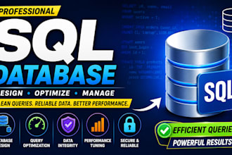 design sql database and create optimized sql queries