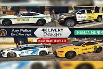 design custom livery for fivem ems police sport vehicle for fivem server