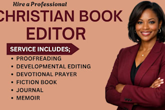 be christian book editor proofread fiction book novel book poetry journal memoir
