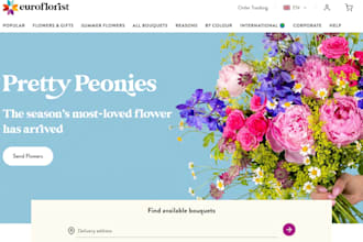 build flower shopify store flower delivery website gift shop SEO florist website