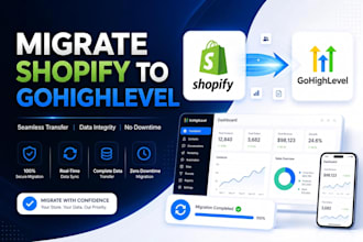 seamlessly migrate your shopify store to gohighlevel CRM