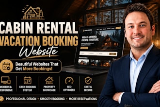 design cabin rental vacation booking website