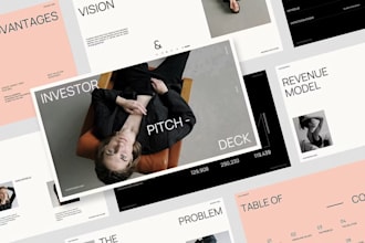 design a professional health tech pitch deck