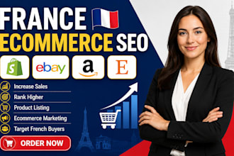 do france ecommerce SEO for ebay, etsy, amazon, shopify, wix to increase sales
