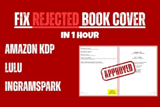 fix book cover error resize book cover fix rejected book cover amazon kdp design