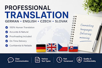 translate german to czech and slovak manually