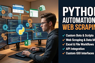 build custom python automation scripts and web scrapers