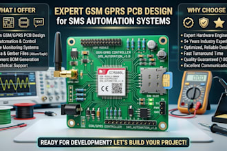 design GSM gprs pcb for SMS automation systems
