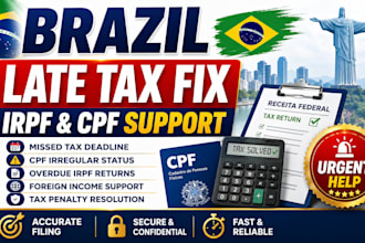 fix late, overdue brazil irpf filing penalties and receita federal tax issues