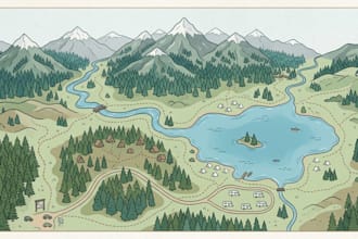 create adventure tourism maps and hiking trail illustrations
