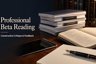 professionally beta read and provide a constructive critique of your books