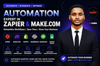 automate zapier make com shopify squarespace quickbooks and google sheets
