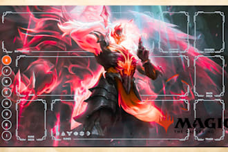 design custom anime playmat and mtg deskmat artwork