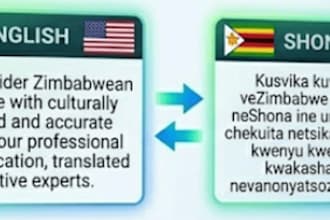 translate english, shona, articles, and documents