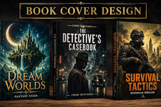 design fiction book cover, fantasy ebook cover and kindle paperback cover