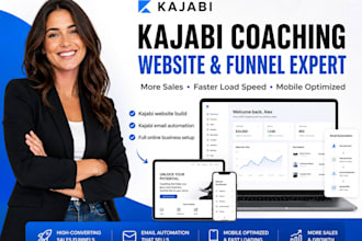 build, update kajabi coaching website kajabi sales funnel email automation