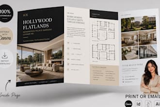 design real estate brochure and property flyer