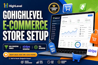 set up your high converting gohighlevel e commerce store and sales funnels