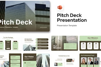 create professional presentation design, pitch deck and powerpoint slides expert