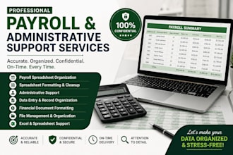 do administrative support and payroll records professionally