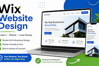 wix website design or redesign a responsive business website modern landing page