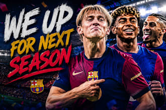 design an eye catching gaming and football thumbnails