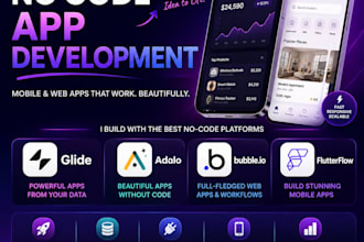 build a no code mobile app with glide adalo bubble io or flutterflow
