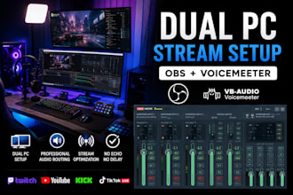 setup dual PC streaming with obs and voicemeeter