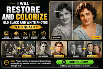 restore and colorize old black and white photos in HD