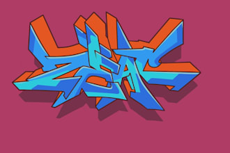 design custom graffiti text, tags, and wildstyle street art