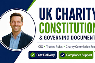write UK charity constitution and governing documents