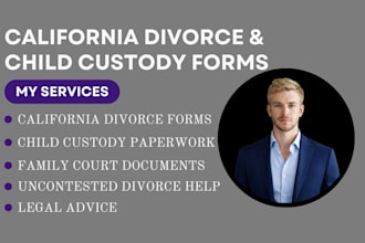 do california divorce and child custody form in family court as family lawyer