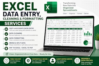 clean, format, merge, split excel data